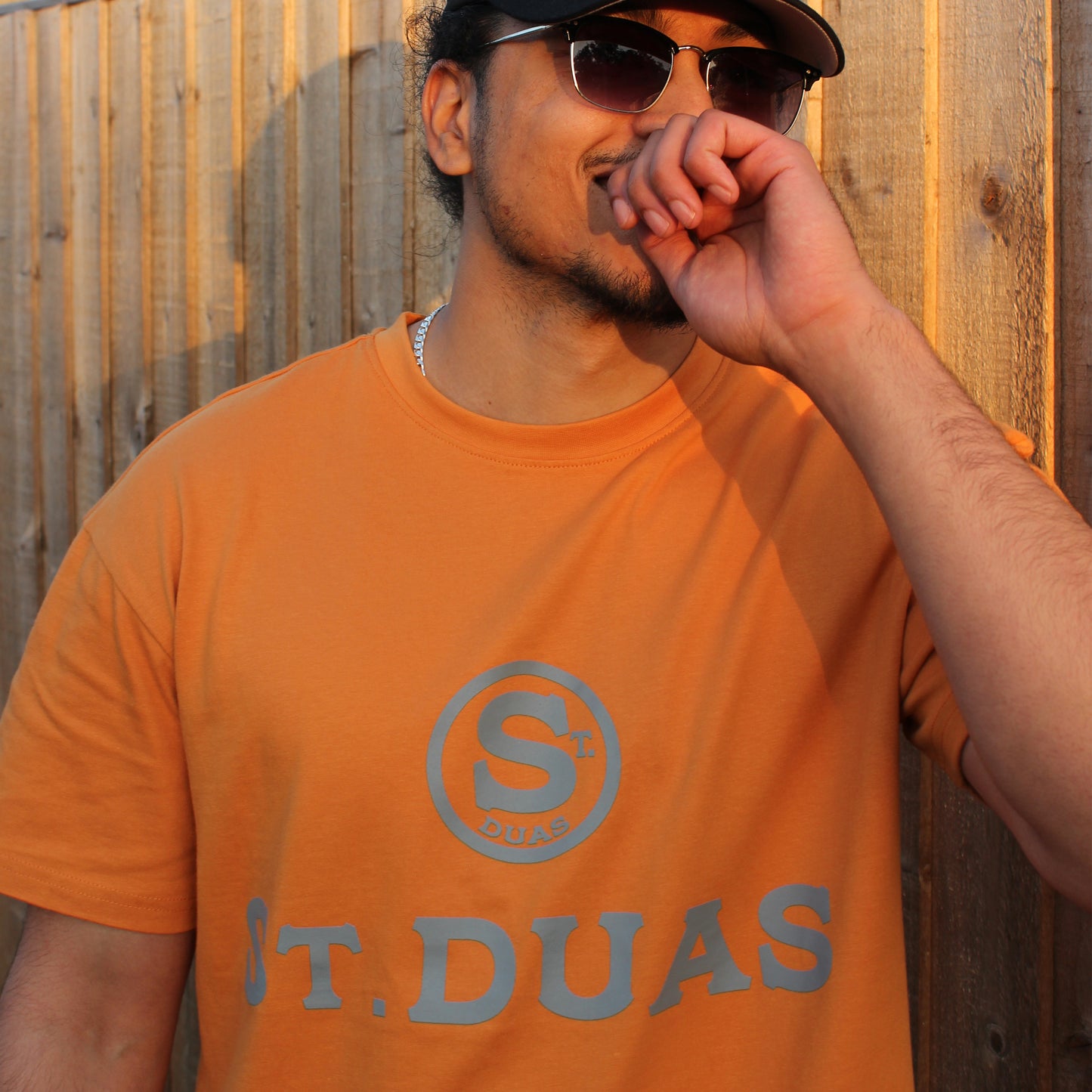 Original Logo Tee  - Paradise Orange & Elephant Grey