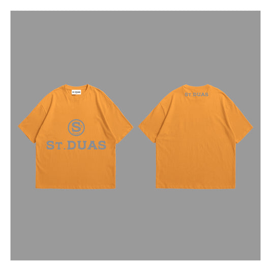 Original Logo Tee  - Paradise Orange & Elephant Grey